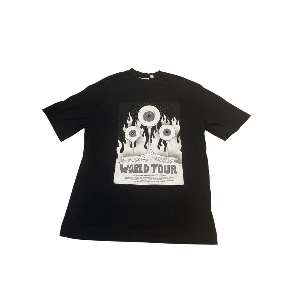 Collusion Flaming Eyeballs T-shirt Size Medium